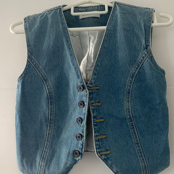 Fitted Denim Vest - Picture 2 of 3